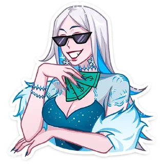 😎 emoji Снежная Карина @TgSticker без надписей Telegram sticker 4 of 49