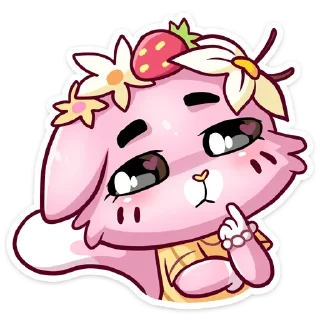 🐱 emoji Клубничная Ванилька без текста | @Stick4Gram Telegram sticker 10 of 47