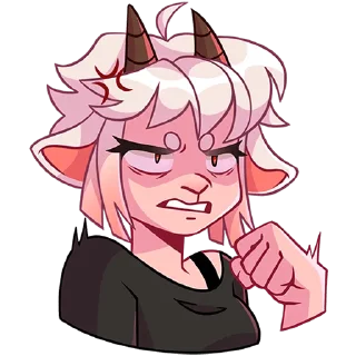 😠 emoji Эйко без надписей @stickers_vk Telegram sticker 13 of 48