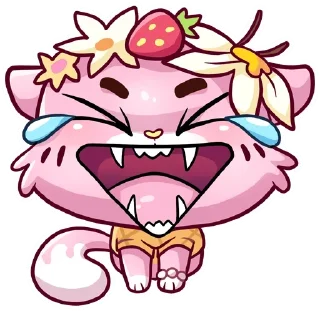 🐱 emoji Клубничная Ванилька без текста | @Stick4Gram Telegram sticker 24 of 47