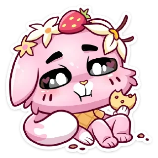 🐱 emoji Клубничная Ванилька без текста | @Stick4Gram Telegram sticker 16 of 47