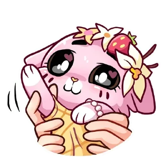 🐱 emoji Клубничная Ванилька без текста | @Stick4Gram Telegram sticker 6 of 47