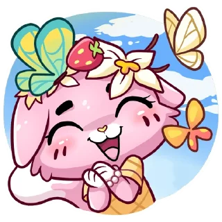 ☺ emoji @TgSticker Клубничная Ванилька без текста Telegram sticker 8 of 49