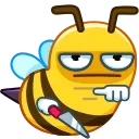 😑 emoji Bee Telegram sticker 15 of 25