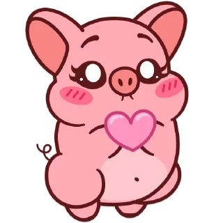 💝 emoji Все стикеры в @Pig_and_friends  "Pig Valera" (@Mari_Deinos ) Telegram sticker 23 of 120