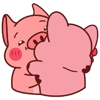 🫂 emoji Все стикеры в @Pig_and_friends  "Pig Valera" (@Mari_Deinos ) Telegram sticker 13 of 120