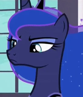 😑 emoji Princess Luna | @MLP_AnimatedStickers Telegram sticker 22 of 41