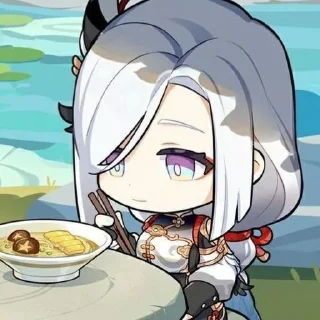 🕊 emoji `Шэнь Хэ @genshinbyevico Telegram sticker 17 of 20
