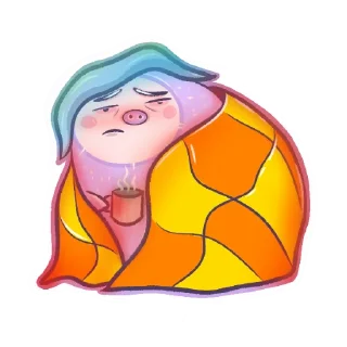 😷 emoji свинка бусинка Telegram sticker 14 of 51