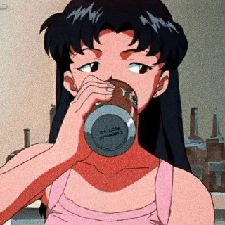 🍻 emoji Misato katsuragi Telegram sticker 14 of 39