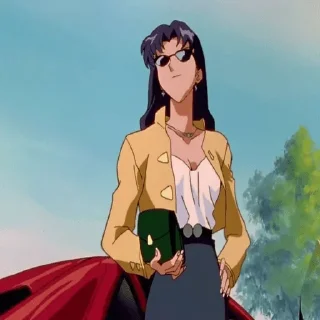 😎 emoji Misato katsuragi Telegram sticker 18 of 39