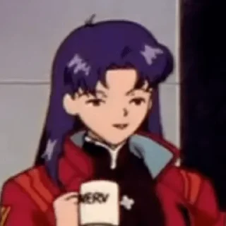 😯 emoji Misato katsuragi Telegram sticker 9 of 39