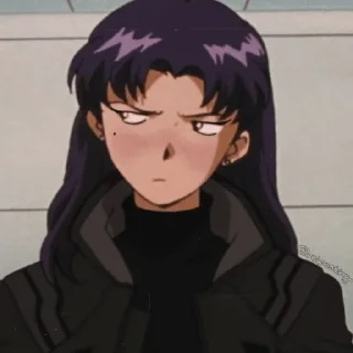 😳 emoji Misato katsuragi Telegram sticker 16 of 39