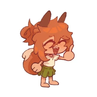 🦊 emoji Лисеня Сана Telegram sticker 14 of 80