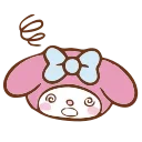 😵‍💫 emoji @kotletovvemoji | My Melody Telegram sticker 16 of 40