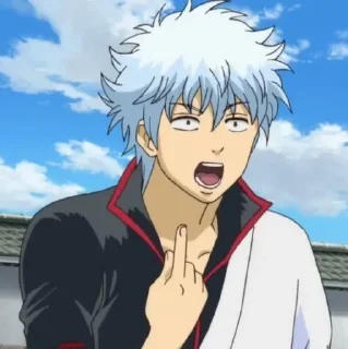 🙂 emoji @P_H_X_1 Gintoki. Telegram sticker 16 of 48