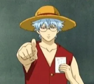 🙂 emoji @P_H_X_1 Gintoki. Telegram sticker 8 of 48