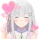 😊 emoji EMT! Emilia's Seriously an Angel :: @line_stickers Telegram sticker 5 of 40