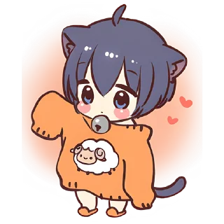 🥰 emoji Чёрный зимний кот @Nyasticks Telegram sticker 22 of 41