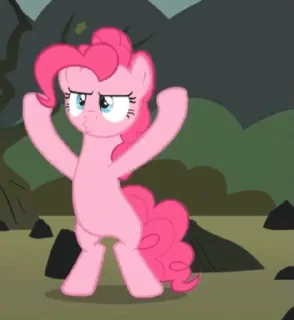 🎉 emoji Pinkie Pie | @MLP_AnimatedStickers Telegram sticker 7 of 50
