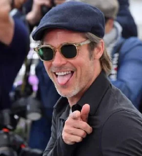 😹 emoji Brad Pitt @JakeGyllen Telegram sticker 9 of 72