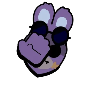 Sticker from Glamrock Bonnie forest and tvs