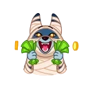 🤑 emoji Mummy Jackal Telegram sticker 17 of 17
