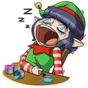 😴 emoji Santa's Little Helper Telegram sticker 17 of 26