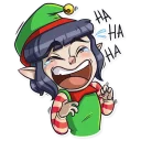 😂 emoji Santa's Little Helper Telegram sticker 1 of 26