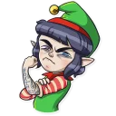 💪 emoji Santa's Little Helper Telegram sticker 10 of 26