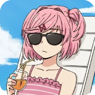 😎 emoji нацуки | тгк @DokiDokiRusFd Telegram sticker 21 of 63