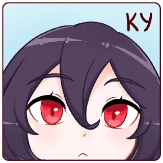 👋 emoji Тёмная Айрис Telegram sticker 11 of 48