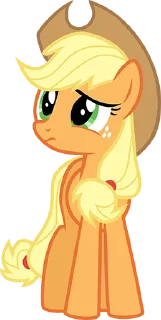 😕 emoji @mlpstickers Applejack pack Telegram sticker 14 of 40