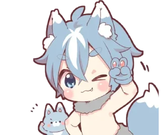 🌟 emoji Волчонок - @tg_sticks Telegram sticker 10 of 22