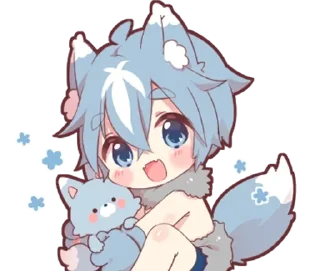 🌟 emoji Волчонок - @tg_sticks Telegram sticker 11 of 22