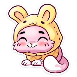 🐰 emoji @TgSticker Клубничная Ванилька без текста Telegram sticker 12 of 49