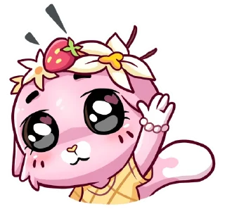 ✋ emoji @TgSticker Клубничная Ванилька без текста Telegram sticker 14 of 49