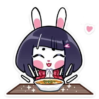 🍽 emoji усагичи без надписей @stickwithouttext Telegram sticker 10 of 46