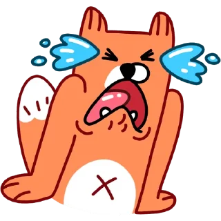 😭 emoji Лис | @sovavrestickers Telegram sticker 5 of 44