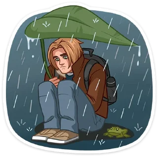 ☔ emoji Леон Скотт Кеннеди @tgsticker Telegram sticker 22 of 49