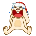 🤣 emoji Christmas Bunny Telegram sticker 1 of 16
