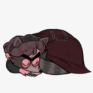 🦝 emoji ᴛʜᴇ ᴄᴏᴏɴ Telegram sticker 24 of 40