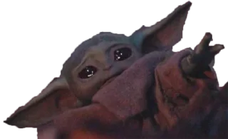 😭 emoji Mandalorian's Child Telegram sticker 13 of 42