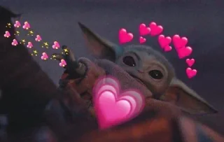 ❤️ emoji Mandalorian's Child Telegram sticker 15 of 42