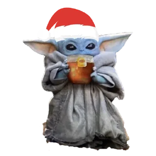 🎅 emoji Mandalorian's Child Telegram sticker 22 of 42