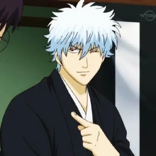 🙂 emoji @P_H_X_1 Gintoki. Telegram sticker 18 of 48