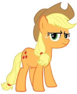 😐 emoji @mlpstickers Applejack pack Telegram sticker 12 of 40