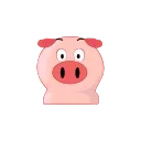 Sticker from Perfect World pigs