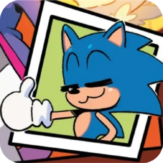 👍 emoji Sonic from IDW comics Telegram sticker 2 of 20