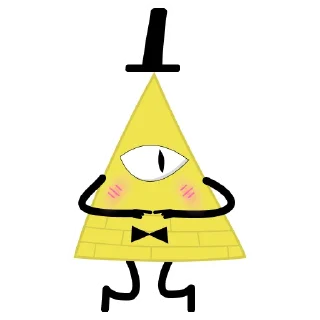 😊 emoji Bill Cipher Telegram sticker 19 of 40